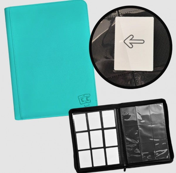 TCG Guru 9-Pocket Zipper Binder (360 Karten) - türkis