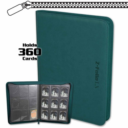BCW Zipper-Z-Folio 9-Pocket LX Portfolio Binder (360 Karten) - türkis
