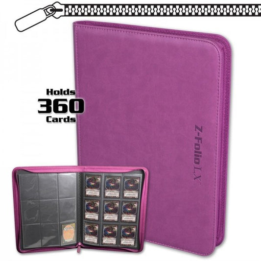 BCW Zipper-Z-Folio 9-Pocket LX Portfolio Binder (360 Karten) - pink